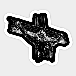 Sacred Sacrifice - Jesus on the Cross Sticker